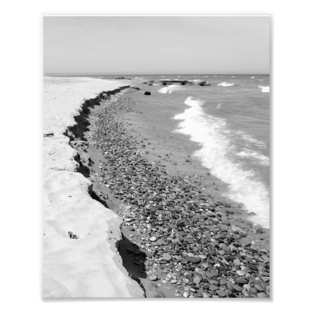 Läkare Park Beach, Sjö Michigan, Milwaukee, WI Fototryck (Framsidan)