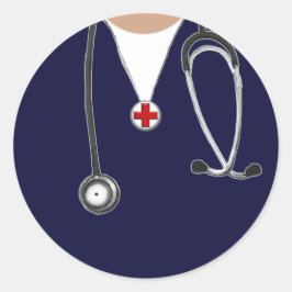 Läkare Runt Klistermärke