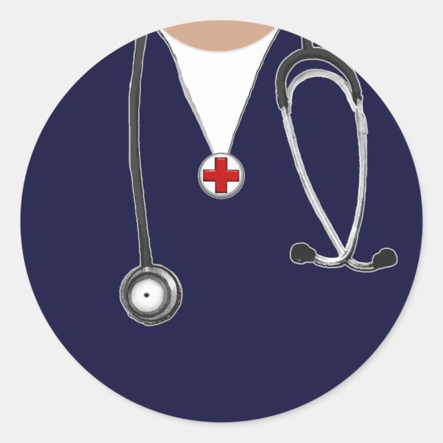 Läkare Runt Klistermärke (Framsida)