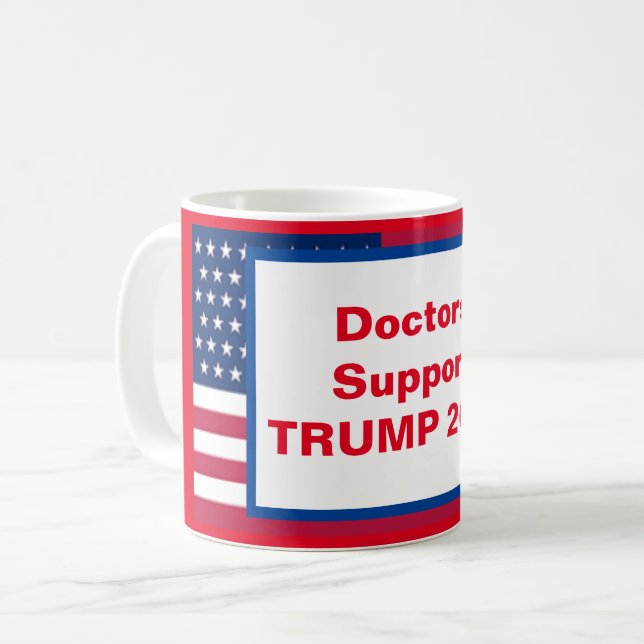 Läkare Support TRUMP 2024 Kaffemugg (Framsida vänster)
