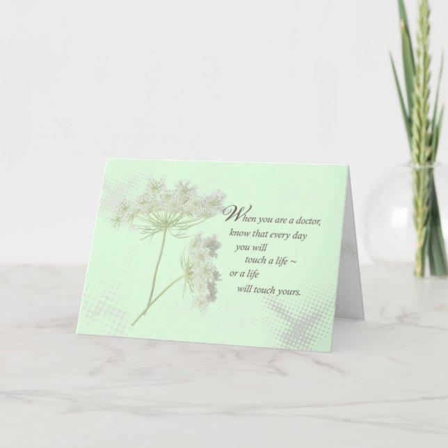 Läkare Touch Lives Wildblomma Kort (Framsida)