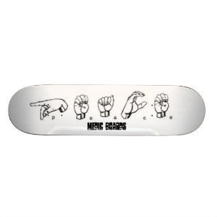 Läkare undertecknar språk skateboard bräda 20,5 cm