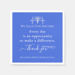 Läkare Uppskattningsvecka Sjukdomssymbol i vecka Pappersservett