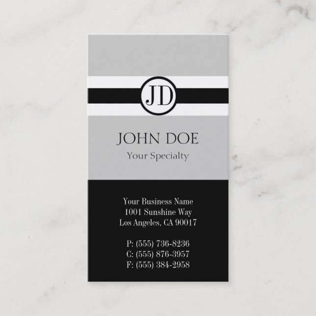 Läkarehängesilver Visitkort (Framsida)