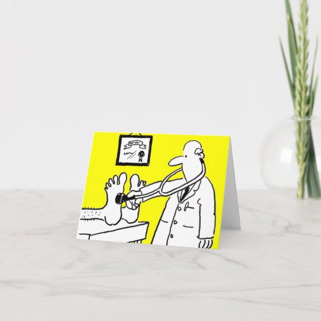 Läkaren med stetoskop-kort kort (Framsida)