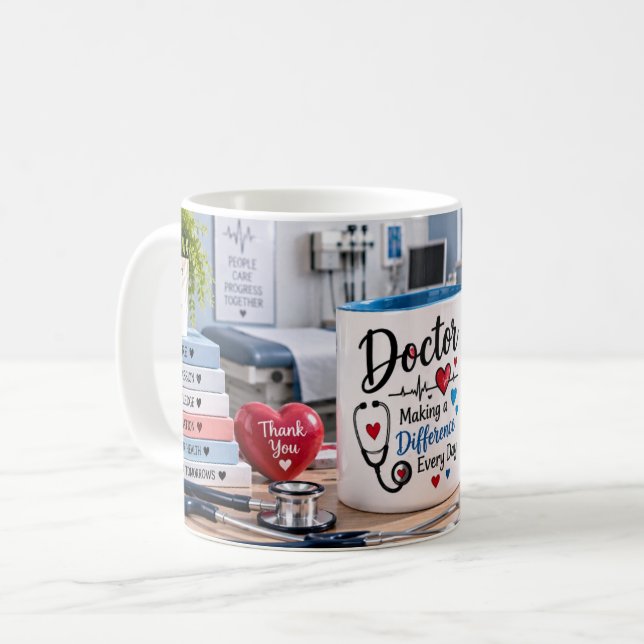 Läkaren som gör skillnad-mugg kaffemugg (Framsida vänster)