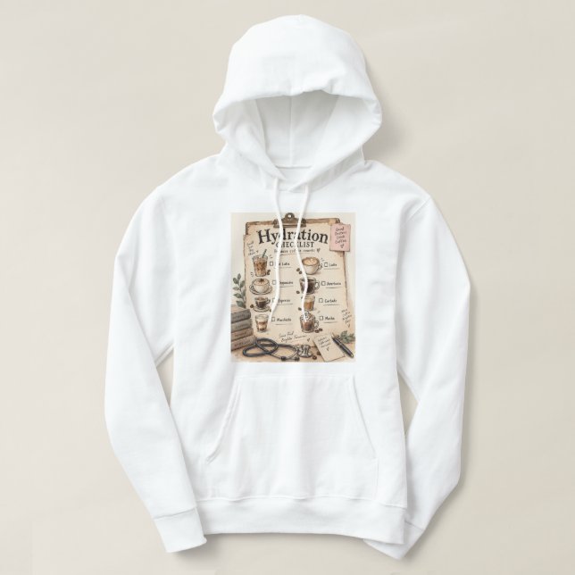 Läkarens hydrering hoodie (Design framsida)