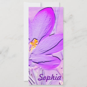 Läkarens laments Dikt med ett Lila Crocus Bookmark