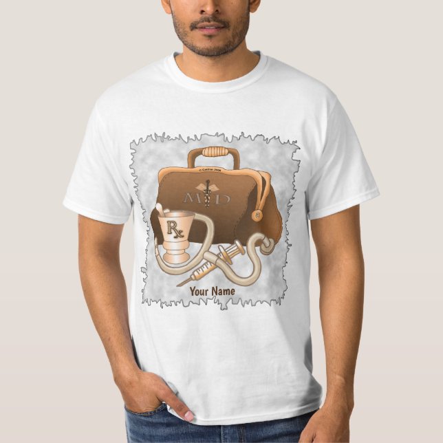 Läkarens medicinska bärkase t shirt (Framsida)