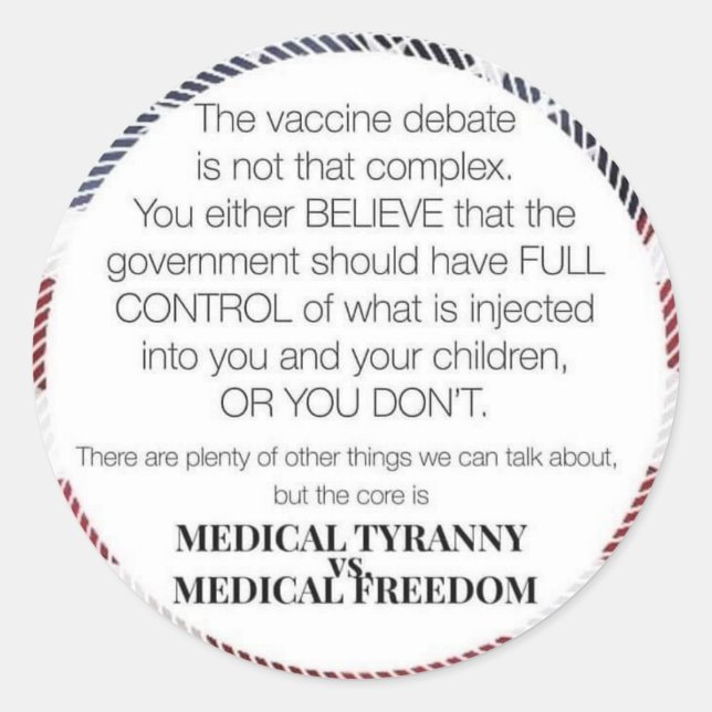 Läkarfrihet Runt Klistermärke (Framsida)