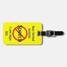 Läkarinformationslinje - icke-verbal autistisk bagagebricka