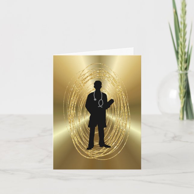 Läkarkort i Studenten för manlig läkare Kort (Framsida)