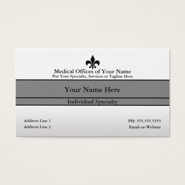 läkarmottagning visitkort (Framsidan)