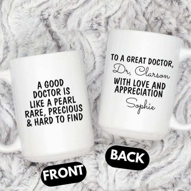 Läkarpresent tack, Anpassad läkare  Kaffemugg (Skapare uppladdad)