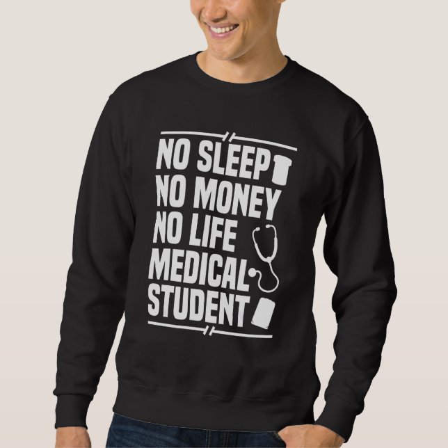 Läkarskolan Doktor Student Med Education Gradua Lång Ärmad Tröja (Framsida)