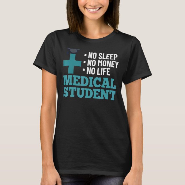 Läkarskolan Doktor Student Med Education Gradua T Shirt (Framsida)