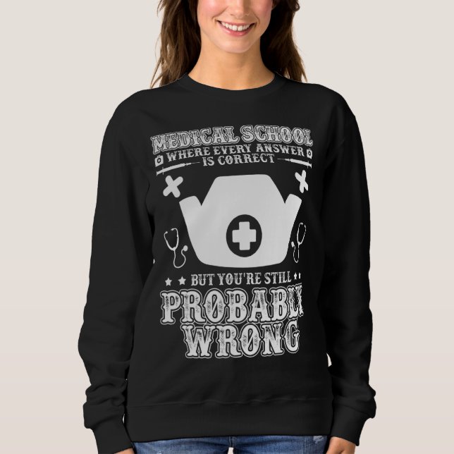 Läkarskolan Doktor Student Med Education Gradua T Shirt (Framsida)