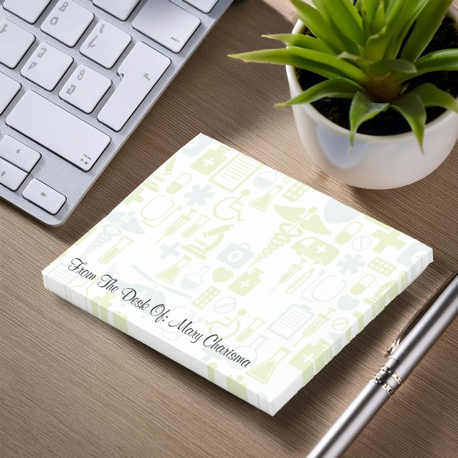 Läkartema efter anteckningar post-it block (Skapare uppladdad)