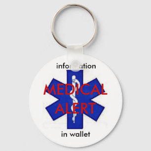 Läkarundersökning vaket info Keychain Nyckelring