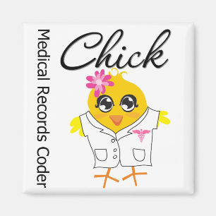Läkarundersökningen antecknar Coderchicken Magnet