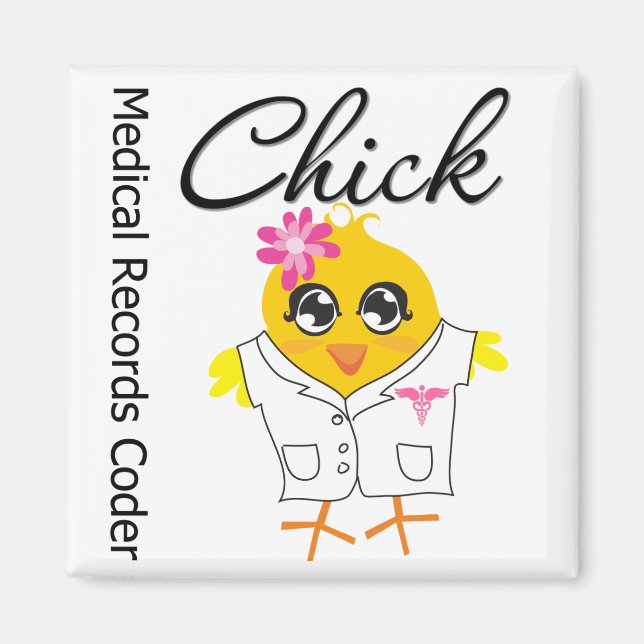 Läkarundersökningen antecknar Coderchicken Magnet (Framsidan)