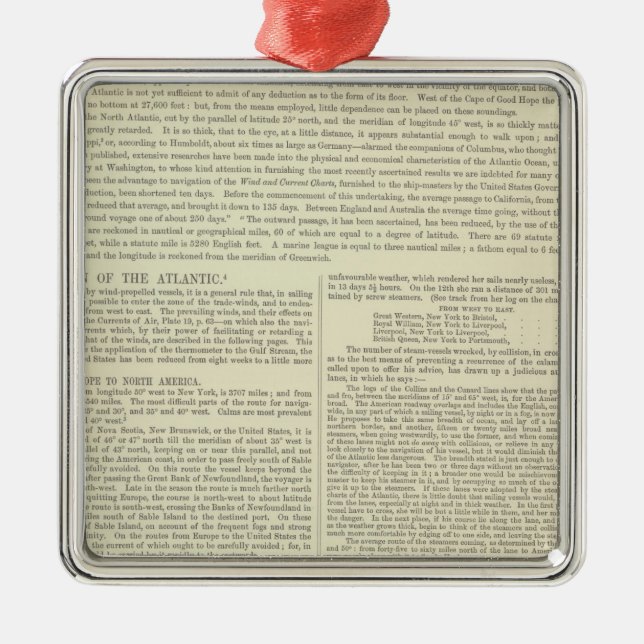 Läkarundersökningen kartlägger av Atlanticet Ocean Julgransprydnad Metall (Framsidan)