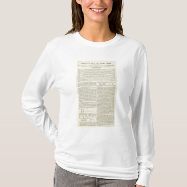Läkarundersökningen kartlägger av Atlanticet Ocean T-shirt (Framsida)
