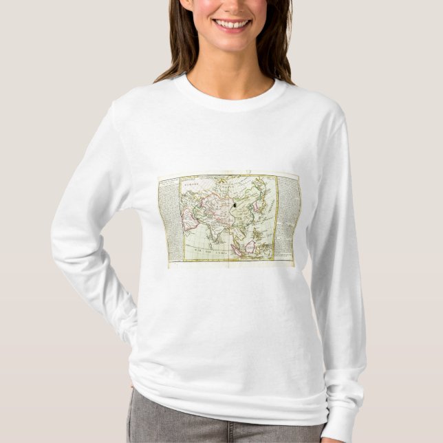 Läkarundersökningkarta av Asien T-shirt (Framsida)