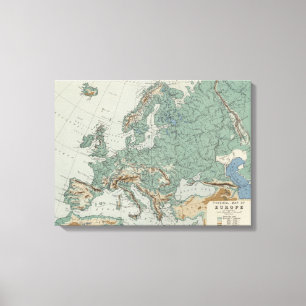 Läkarundersökningkarta av Europa Canvastryck