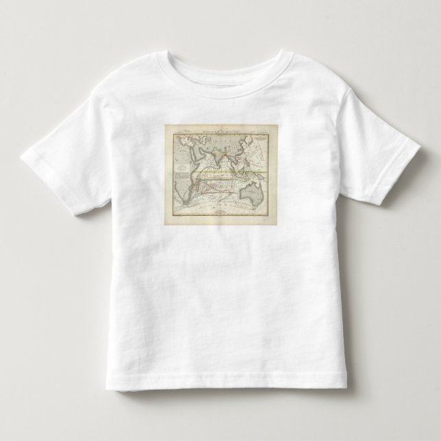 Läkarundersökningkarta av indiska hav t shirt (Framsida)