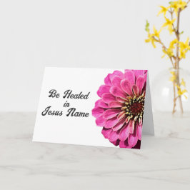Läkas i Jesu Namn Rosa Zinnia God Förhälsa Kort