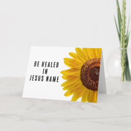Läkas i Jesu Namn Solros Kristna Kort