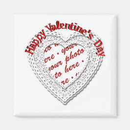 Lakat Hjärtformade Valentine Photo Ram Magnet