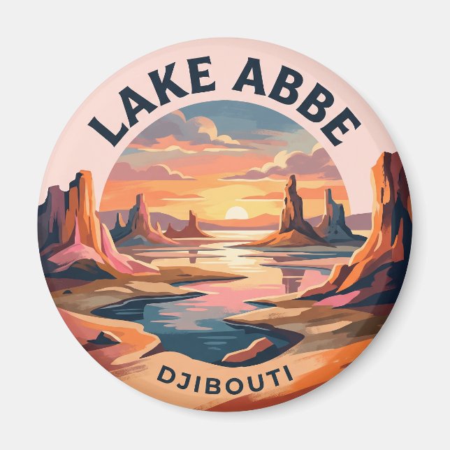 Lake Abbe Djibouti Magnet (Framsidan)