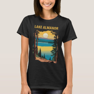 Lake Almanor Pines Blå Reseskjorta T Shirt