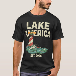 Lake America fyr Est 2026 Vintage Retro T Shirt