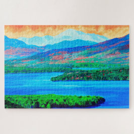 Lake and Mountain Landscape puzzle Pussel