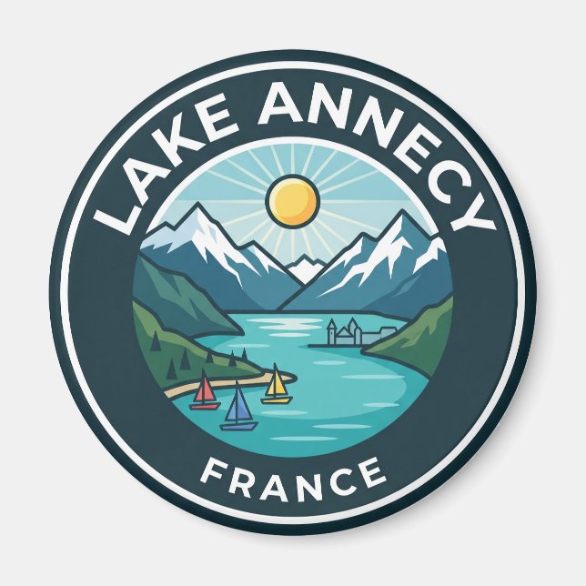 Lake Annecy Frankrike Magnet (Framsidan)
