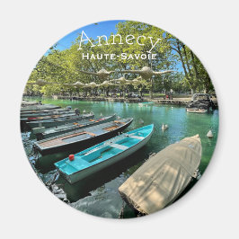 Lake Annecy, Haute-Savoie Round Magnet