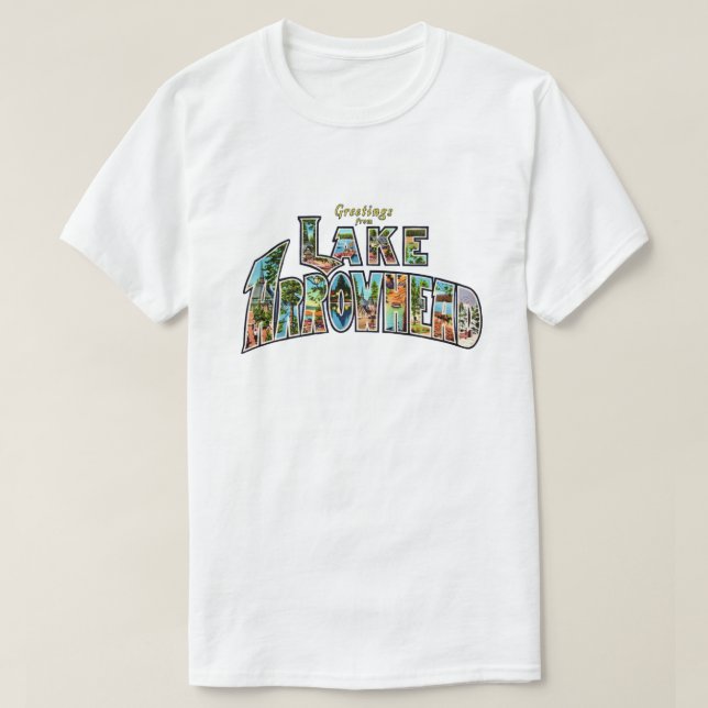Lake Arrowhead Hälsnings T-Shirt (Design framsida)