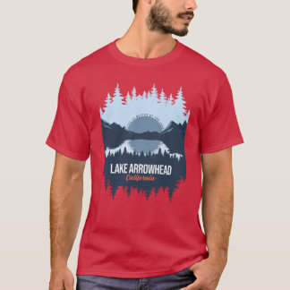 Lake Arrowhead Kalifornien Sjön Med Berg Och P T Shirt