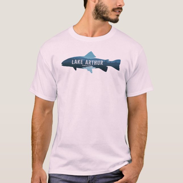 Lake Arthur Pennsylvania Fish T Shirt (Framsida)