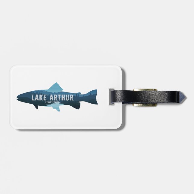 Lake Arthur Pennsylvania Fisk Bagagebricka (Baksida Vågrät)