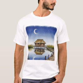 Lake at night t shirt