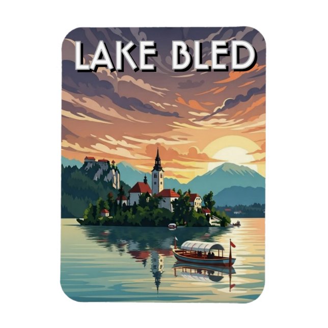 Lake Bled Slovenia Magnet (Vertikal)
