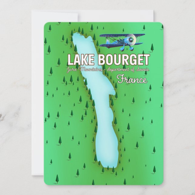 Lake Bourget Frankrike vacker reseposter (Framsida)