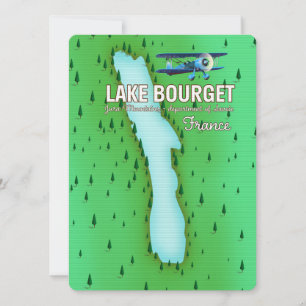 Lake Bourget Frankrike vacker reseposter