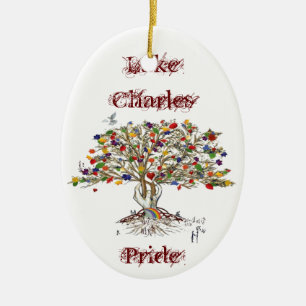 Lake Charles prideträd Julgransprydnad Keramik