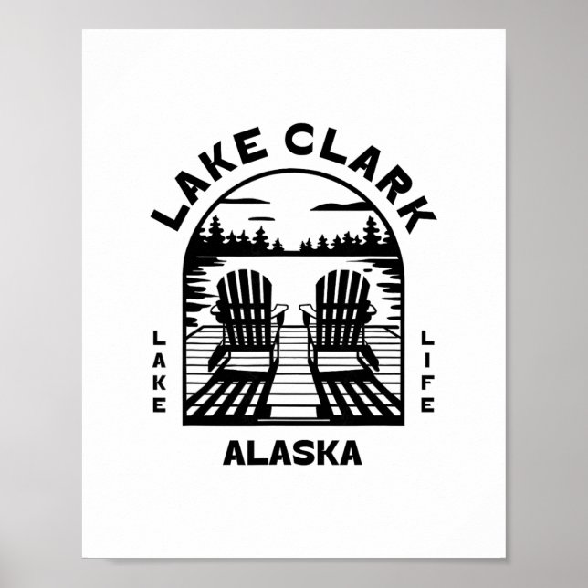 Lake Clark Alaska Utomhus Vintage  Poster (Framsidan)