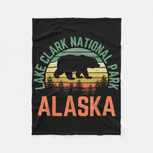 Lake Clark National Park Alaska Björn Vandring Nat Fleecefilt